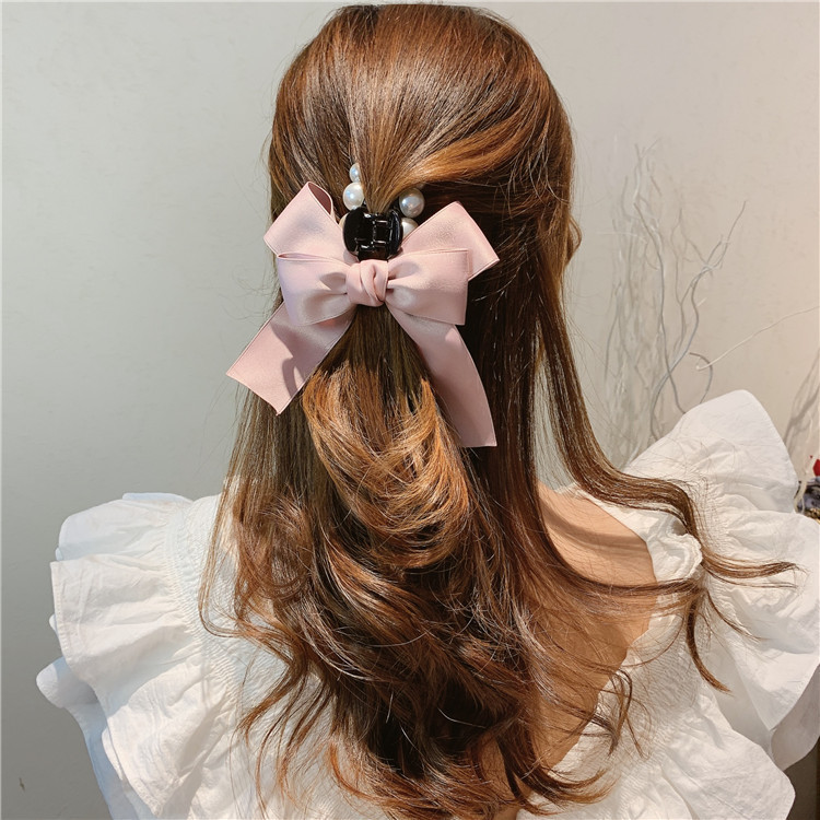 Korejska mašna Biserni dodaci za kosu Biserna kopča za čeljust za kosu Kosa za čeljust Djevojačke ukosnice za kosu Osvježavajuće kopče za kosu