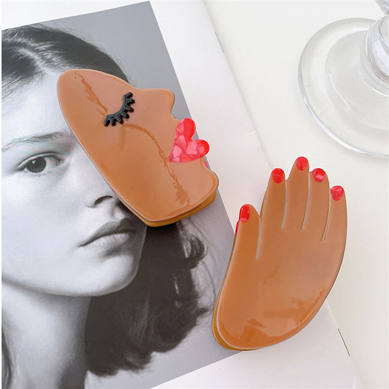 FFLACELL Koreja 2021. Novi modni kreativni INS Wind Acetate Palm Eye Ukosnica Nakit Poklon za žene Djevojke