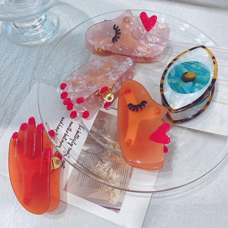 FFLACELL Koreja 2021. Novi modni kreativni INS Wind Acetate Palm Eye Ukosnica Nakit Poklon za žene Djevojke