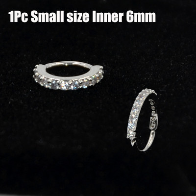 1P 18g Open Hoop Daith Earring Cz Хрущял Rook Earring Преграда Пръстен Нос Пиърсинг за уши Бижута за тяло