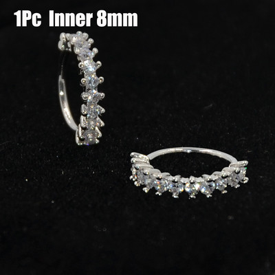 1P 18g Open Hoop Daith Earring Cz Хрущял Rook Earring Преграда Пръстен Нос Пиърсинг за уши Бижута за тяло