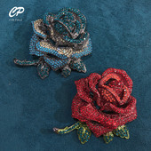 Broš s cvijetom ruže, retro igla s cvijetom od vještačkih dijamanata, sako, personalizirani koržažni dodaci