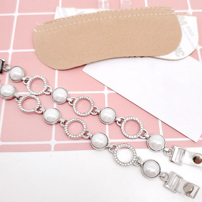 1 par ženskih vezica za cipele s bisernom trakom za cipele s remenom za gležnjeve koji drži labavi protuklizni svežanj s trakama za vezivanje s trakom za cipele Dekoracija