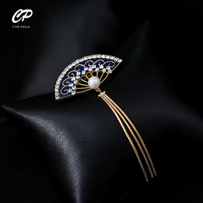 Creaitve Exquisite Design Fan Bojt bross Női Esküvői Tűs Brossok Fűző Ajándék