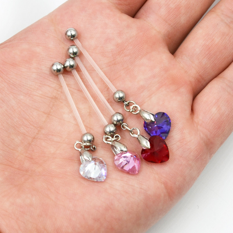 1 komad šarmantne šipke za pupak Akril CZ Gem Bioplast Fleksibilni trudnički prstenovi za pupak Nakit za tijelo za piercing 14 g