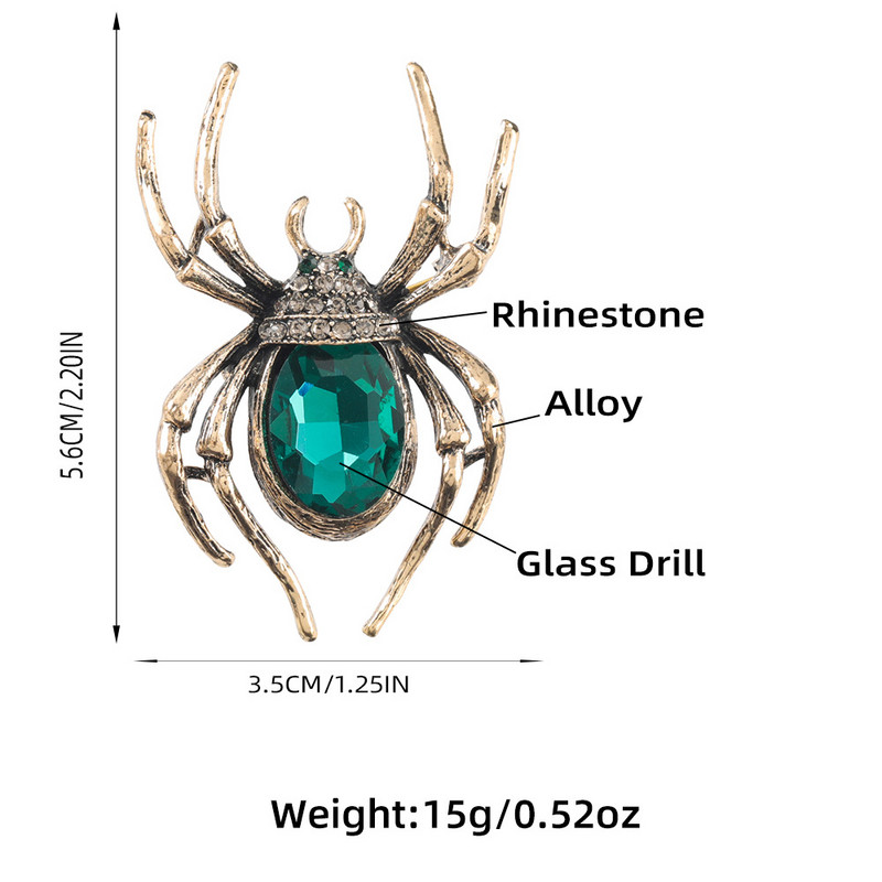 Kreativni paukovi broševi za žene Klasične igle s kukcima za muškarce Dekolte Prednji dio odjeće Poklon za Noć vještica Nakit