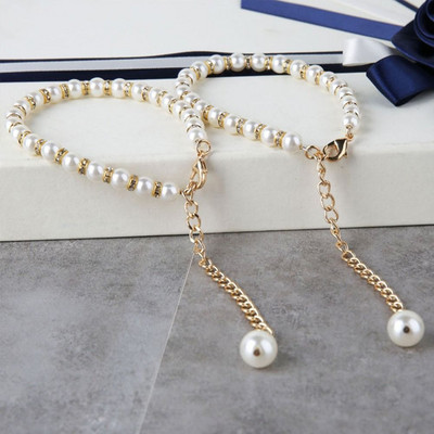 Narukvice Visoka peta Lanac za gležanj Držanje za gležanj Ženske vezice Lanac za visoke pete Biserna peta Traka za cipele s visokom petom Remenčići