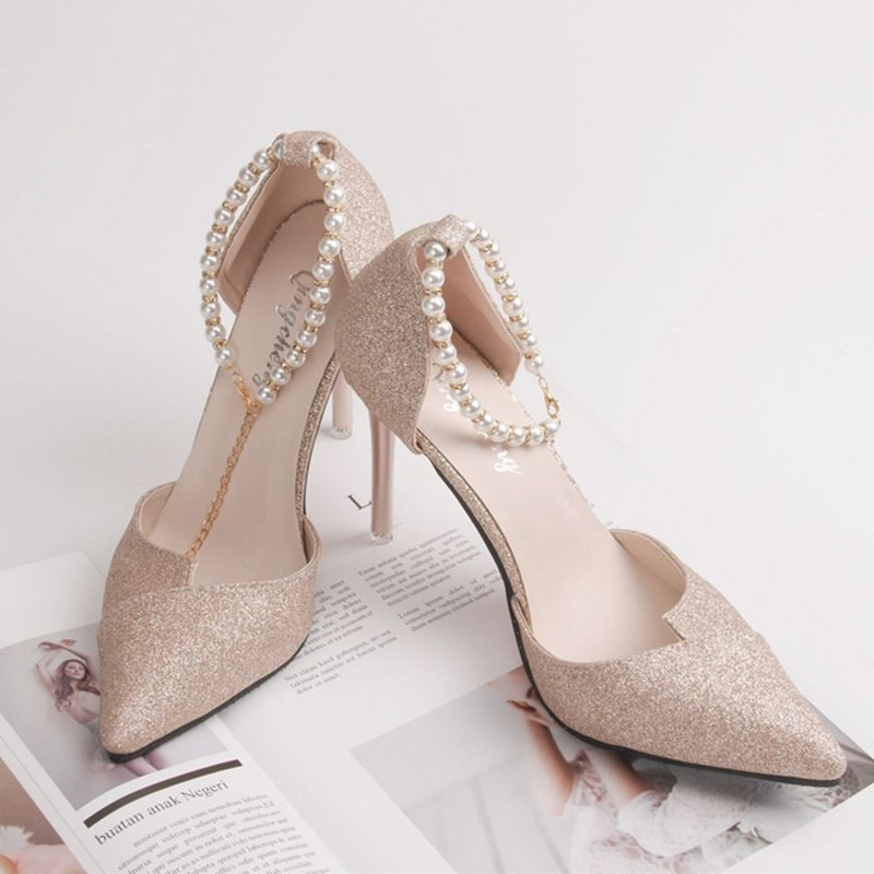 Narukvice Visoka peta Lanac za gležanj Držanje za gležanj Ženske vezice Lanac za visoke pete Biserna peta Traka za cipele s visokom petom Remenčići