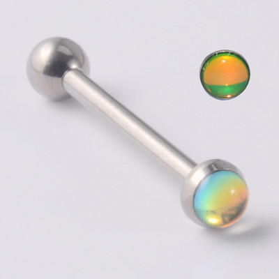 1Pc G23 Titanium Loptica s unutarnjim navojem, Prsten za piercing, Punk CZ Dragulj, Prsten za jezik, Nakit za tijelo