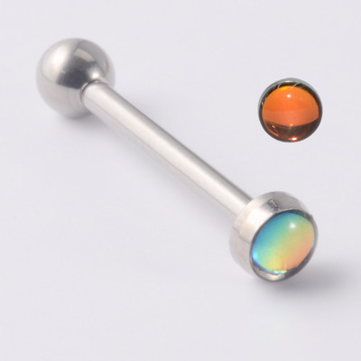 1Pc G23 Titanium Loptica s unutarnjim navojem, Prsten za piercing, Punk CZ Dragulj, Prsten za jezik, Nakit za tijelo