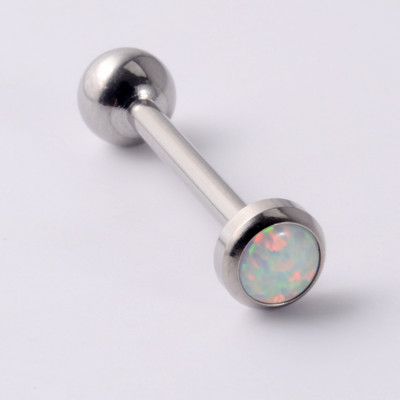 1Pc G23 Titanium Loptica s unutarnjim navojem, Prsten za piercing, Punk CZ Dragulj, Prsten za jezik, Nakit za tijelo