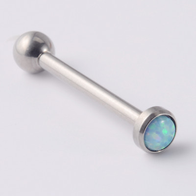 1Pc G23 Titanium Loptica s unutarnjim navojem, Prsten za piercing, Punk CZ Dragulj, Prsten za jezik, Nakit za tijelo