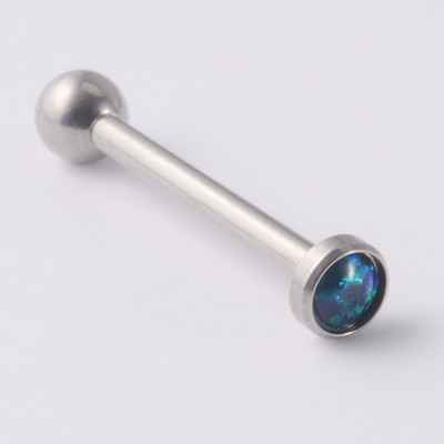 1Pc G23 Titanium Loptica s unutarnjim navojem, Prsten za piercing, Punk CZ Dragulj, Prsten za jezik, Nakit za tijelo