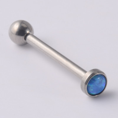 1Pc G23 Titanium Loptica s unutarnjim navojem, Prsten za piercing, Punk CZ Dragulj, Prsten za jezik, Nakit za tijelo