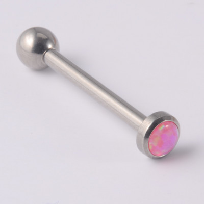 1Pc G23 Titanium Loptica s unutarnjim navojem, Prsten za piercing, Punk CZ Dragulj, Prsten za jezik, Nakit za tijelo