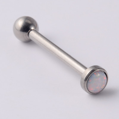 1Pc G23 Titanium Loptica s unutarnjim navojem, Prsten za piercing, Punk CZ Dragulj, Prsten za jezik, Nakit za tijelo