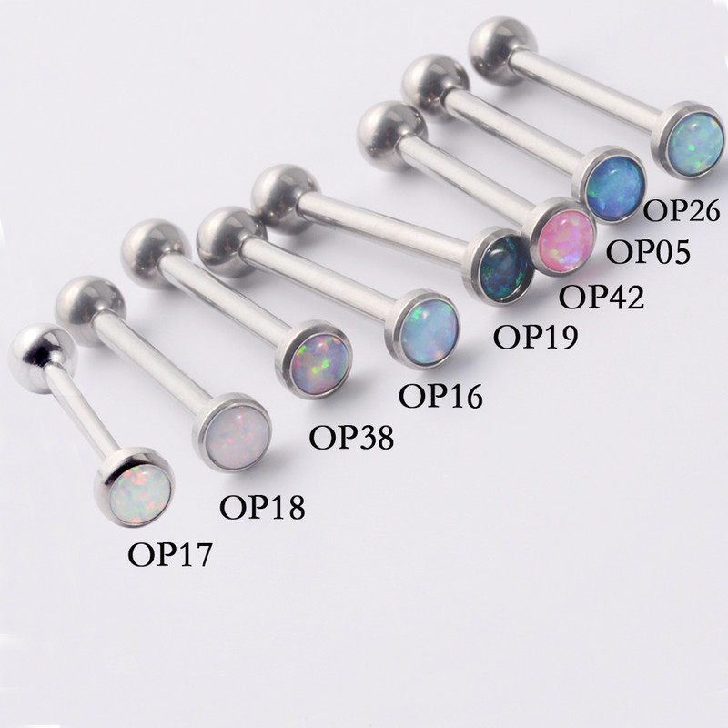 1Pc G23 Titanium Loptica s unutarnjim navojem, Prsten za piercing, Punk CZ Dragulj, Prsten za jezik, Nakit za tijelo