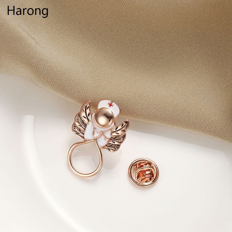 Izuzetan i simpatičan metalni medicinski broš, igla, slika anđela, medicinske sestre, stetoskop, križ, kvalitetna značka, broševi, nakit za liječnika, medicinsku sestru