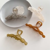 Nouă gheare de păr, solidă, transparentă, pentru femei, acrilic transparent, agrafă, agrafă, clemă, accesorii pentru păr