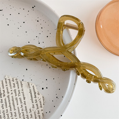 Nouă gheare de păr, solidă, transparentă, pentru femei, acrilic transparent, agrafă, agrafă, clemă, accesorii pentru păr