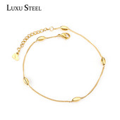 LUXUSTEEL de culoare aurie bile ovale accesorii glezne pentru femei modă stil drăguț glezne din oțel inoxidabil brățară nuntă plajă