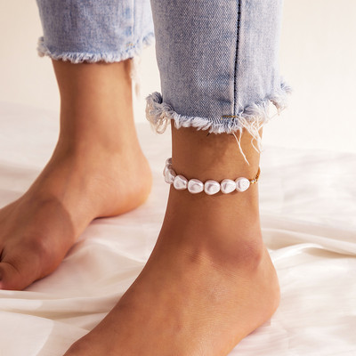 New Fashion Pearl gleznă Femei Brățară cu margele gleznă de plajă Bijuterii pentru picioare 1 bucată