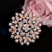 WEIMANJINGDIAN Brand Crystal Flower Decor Jewelry Broševi za vjenčane bukete u srebru/žutom zlatu/ružičastom pozlatom