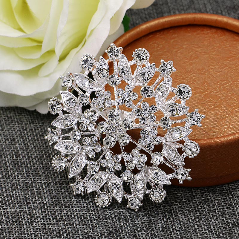 WEIMANJINGDIAN Brand Crystal Flower Decor Jewelry Broševi za vjenčane bukete u srebru/žutom zlatu/ružičastom pozlatom