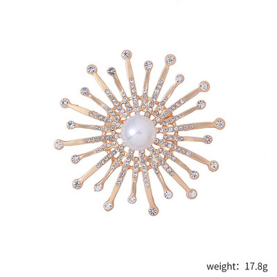 Luksuslik disainitud lillepross Naiste kividest pärlipross naistele jõulukingiks