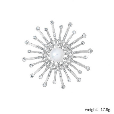 Luksuslik disainitud lillepross Naiste kividest pärlipross naistele jõulukingiks