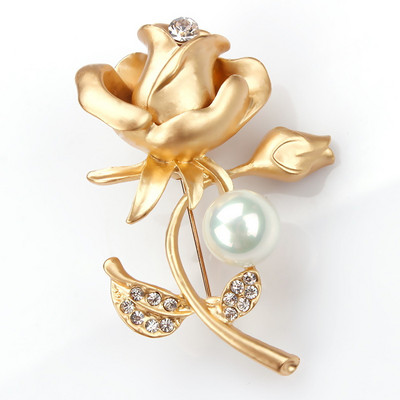 Luksuslik disainitud lillepross Naiste kividest pärlipross naistele jõulukingiks