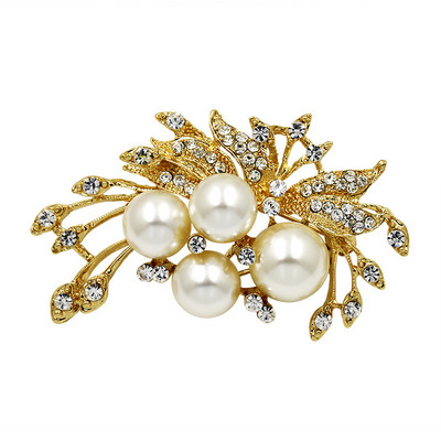 Luksuslik disainitud lillepross Naiste kividest pärlipross naistele jõulukingiks