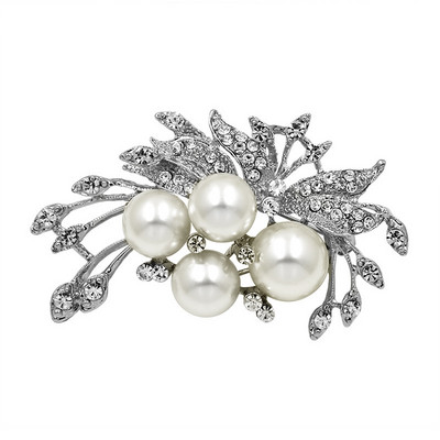 Luksuslik disainitud lillepross Naiste kividest pärlipross naistele jõulukingiks