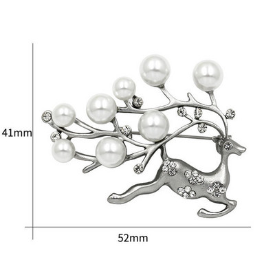 Luksuslik disainitud lillepross Naiste kividest pärlipross naistele jõulukingiks
