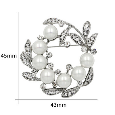 Luksuslik disainitud lillepross Naiste kividest pärlipross naistele jõulukingiks