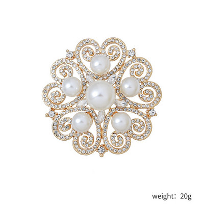 Luksuslik disainitud lillepross Naiste kividest pärlipross naistele jõulukingiks