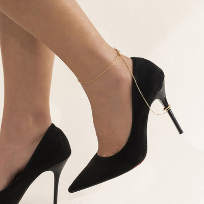 Nova modna višeslojna cipela s visokom petom s lancem Jednostavna stopala Gležanj Nakit za plažu Narukvica za stopalo za žene Djevojka Poklon