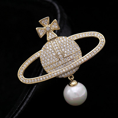 Zlxgirl luksuzni brend leopard životinjski broševi muškog nakita savršeni kubni cirkon broš i privjesak imitacija bisera hidžab igle