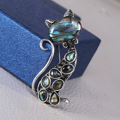 Modni kreativni broš od prirodnog morskog uha, leptir, serija insekata, pribadača, perje, mačka, vilin konjic, životinjski broševi za žene, luksuzni