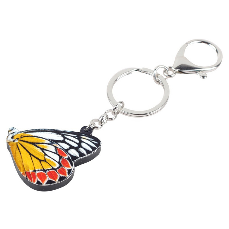 Bonsny Statement Akrilni cvjetni leptir privjesci za ključeve, prstenje, modni nakit od insekata za žene, djevojke, torbica, privjesci