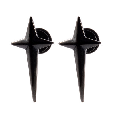 2Pcs kirurški čelični muški klin za uho Sun Cross Dizajn Lažni Plug Expander Lobe Naušnice Cheater Piercing Gauge Stretchers Nakit