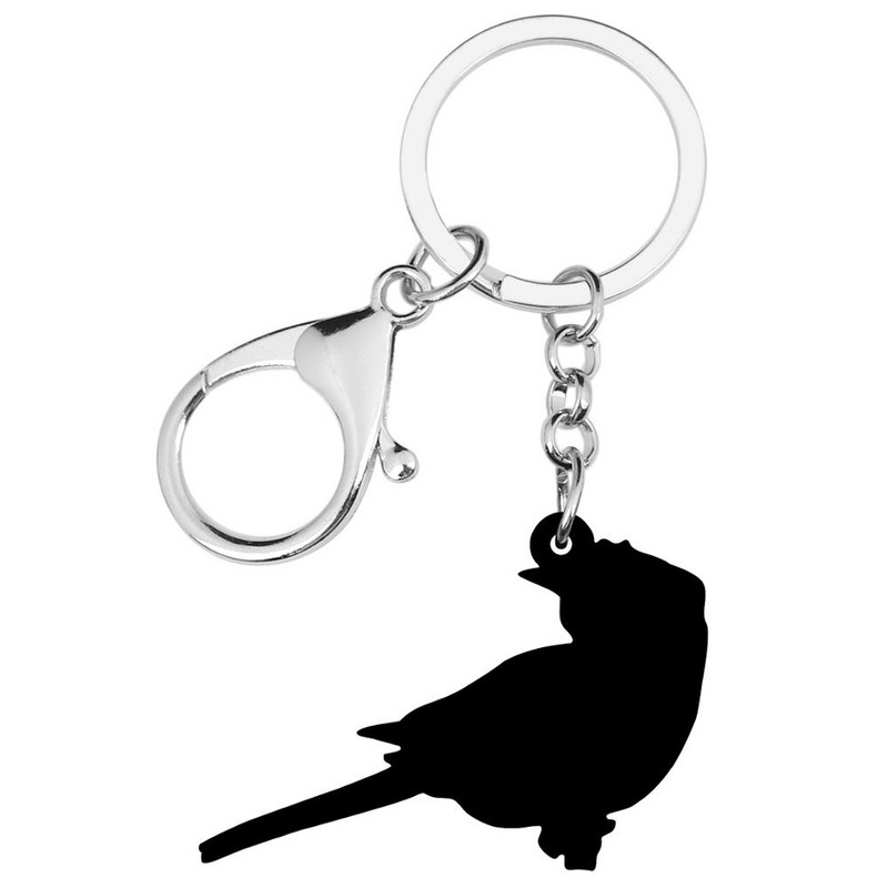Bonsny Privjesci za ključeve od akrilnog mramoriranog drveta Realistične ptice i životinje Kerying Privjesak za ključeve Nakit za žene Muškarci Dječja modna dekoracija