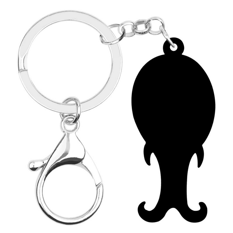 Bonsny acrilic Halloween craniu schelet breloc breloc estetic lung imprimare breloc bijuterii cadou pentru femei copii adolescenți