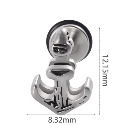 1db Rozsdamentes acél hamis fülbevaló Punk Gyík Rénszarvas Fül Tragus Porc Stud Moon & Sun Lobe Unisex Helix Piercing 16g