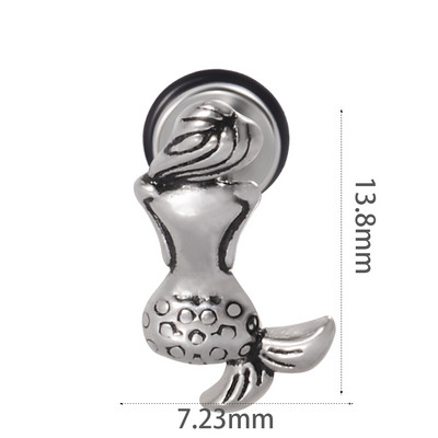 1db Rozsdamentes acél hamis fülbevaló Punk Gyík Rénszarvas Fül Tragus Porc Stud Moon & Sun Lobe Unisex Helix Piercing 16g