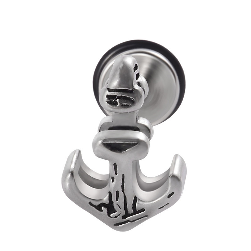 1db Rozsdamentes acél hamis fülbevaló Punk Gyík Rénszarvas Fül Tragus Porc Stud Moon & Sun Lobe Unisex Helix Piercing 16g