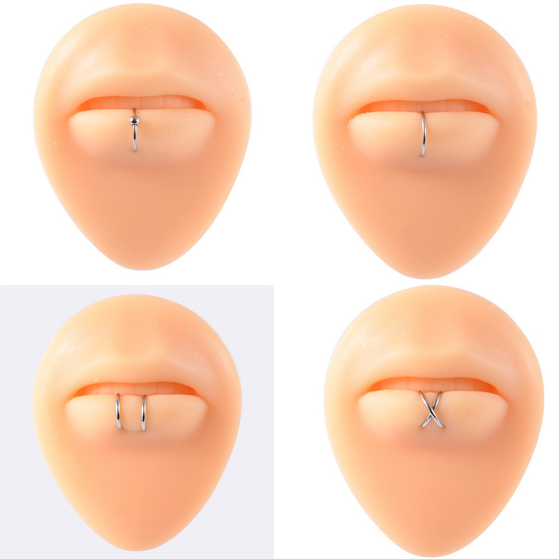 Női ajkak Gyűrűk Orvosi Titán acél orrgyűrű Hamis orrgyűrű septum piercing kapocs a szájon gyűrű hamis piercing testkapocs karika