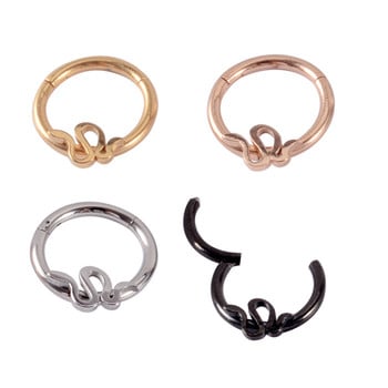 16g Snake Ear Clicker Nose Segment Lip Segment Rings Ear Daith Snug Helix Cartilage Septum Hoop Ring Piercing Body Jewelry 16g