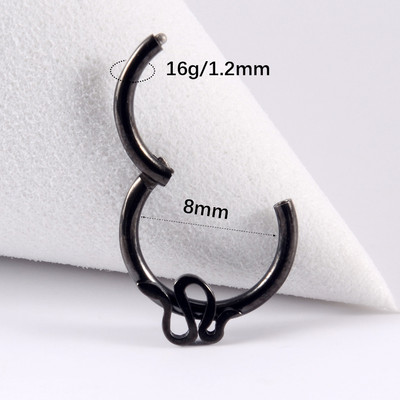 16g Șarpe Ureche Clicker Nas Buza Segment Inele cu balamale Ureche Daith Snug Helix Cartilaj Septum Hoop Inel Piercing Bijuterii pentru corp 16g