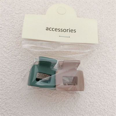 2 buc/pungă Gheare de păr mici din rășină mată Fată dulce Mini clemă de păr Agrafe înalte pentru coadă de cal Agrafe de păr la modă coreeană pentru femei